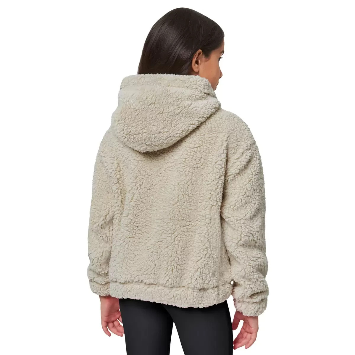 Mondetta Girls Half Zip Sherpa Pullover Hoodie Lilac Pink Beige Youth 5-12 4