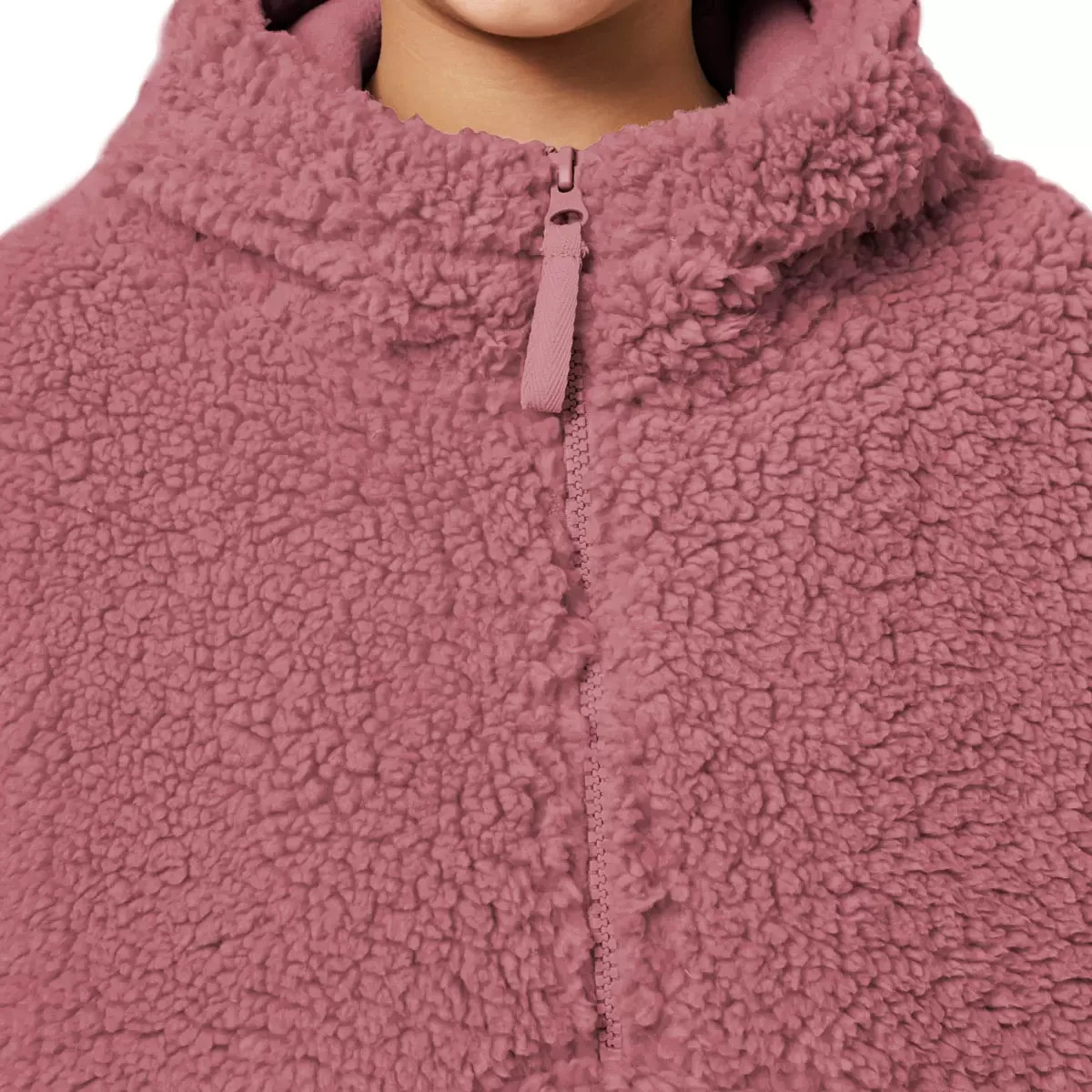 Mondetta Girls Half Zip Sherpa Pullover Hoodie Lilac Pink Beige Youth 5-12 9