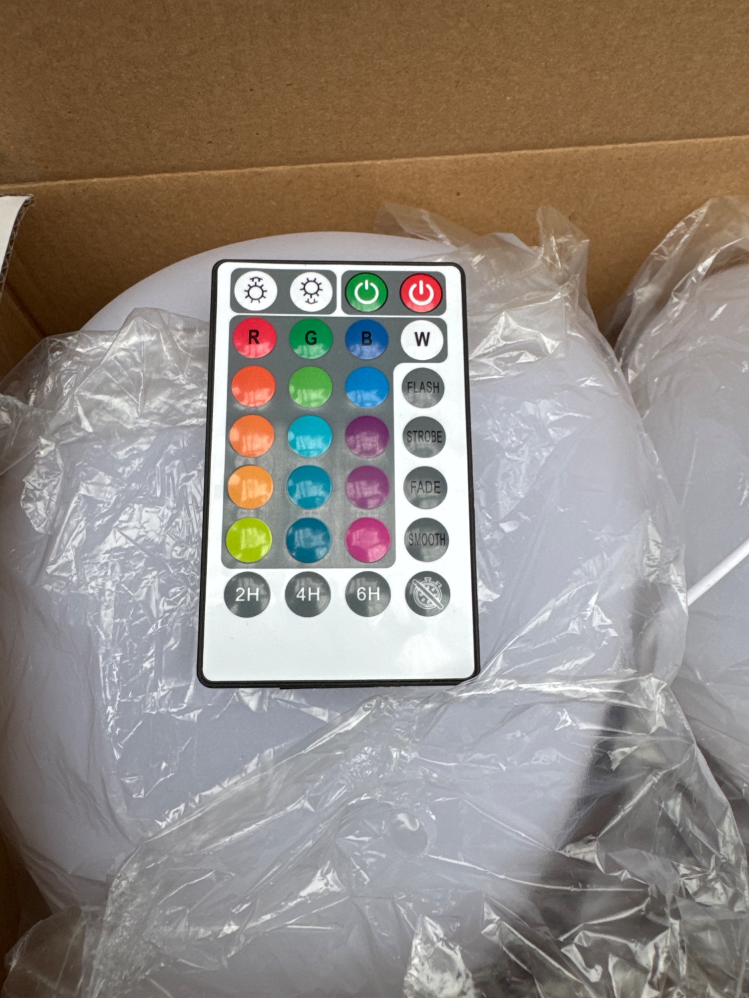 OMT Solar Powered LED Glowing Garden Stones 4 Pack Remote Control Colours 8