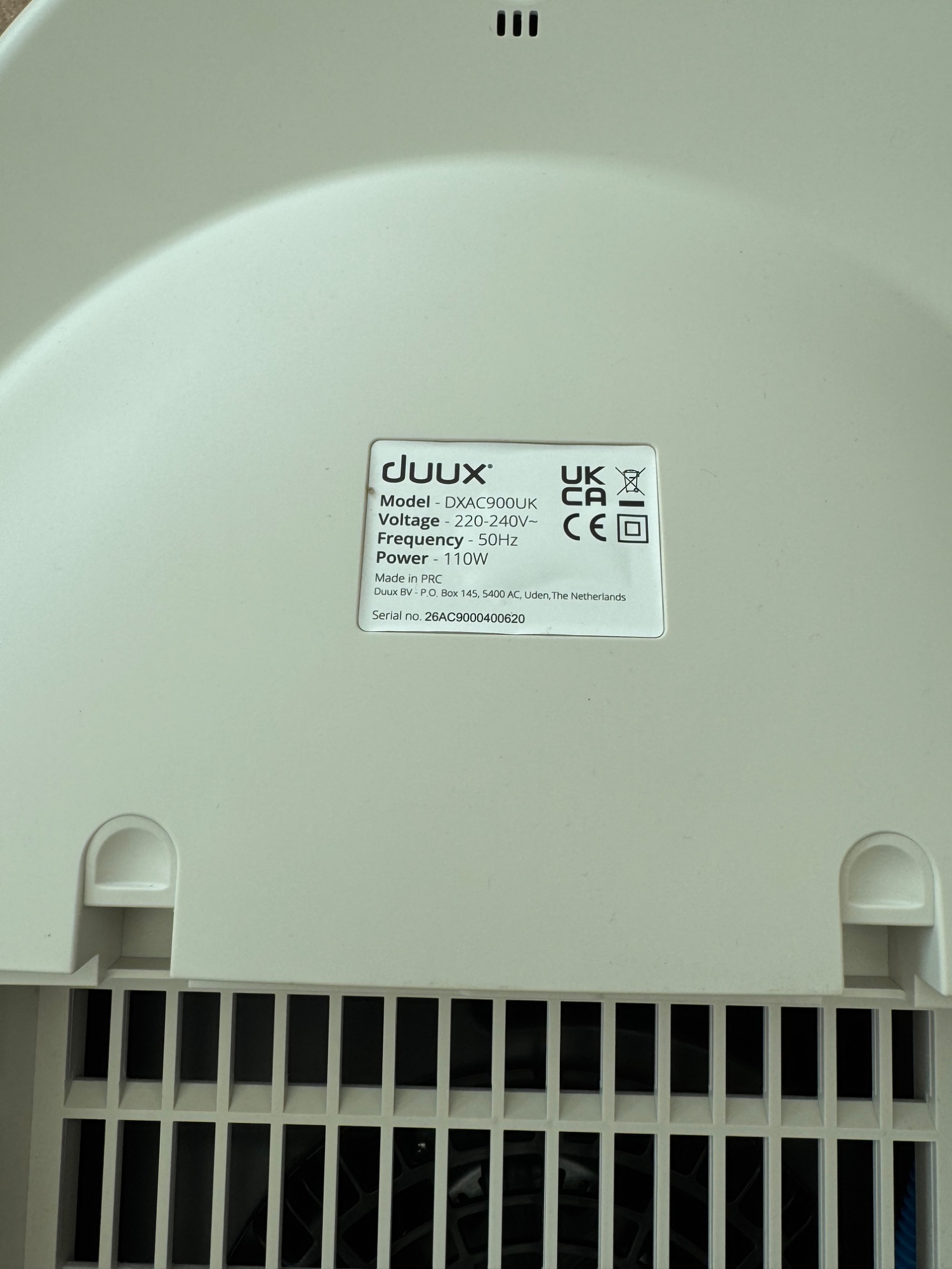 Duux Mist Air Cooler DXAC900UK Stone 110W 5.5L Remote Control 50m² Room Fan 10