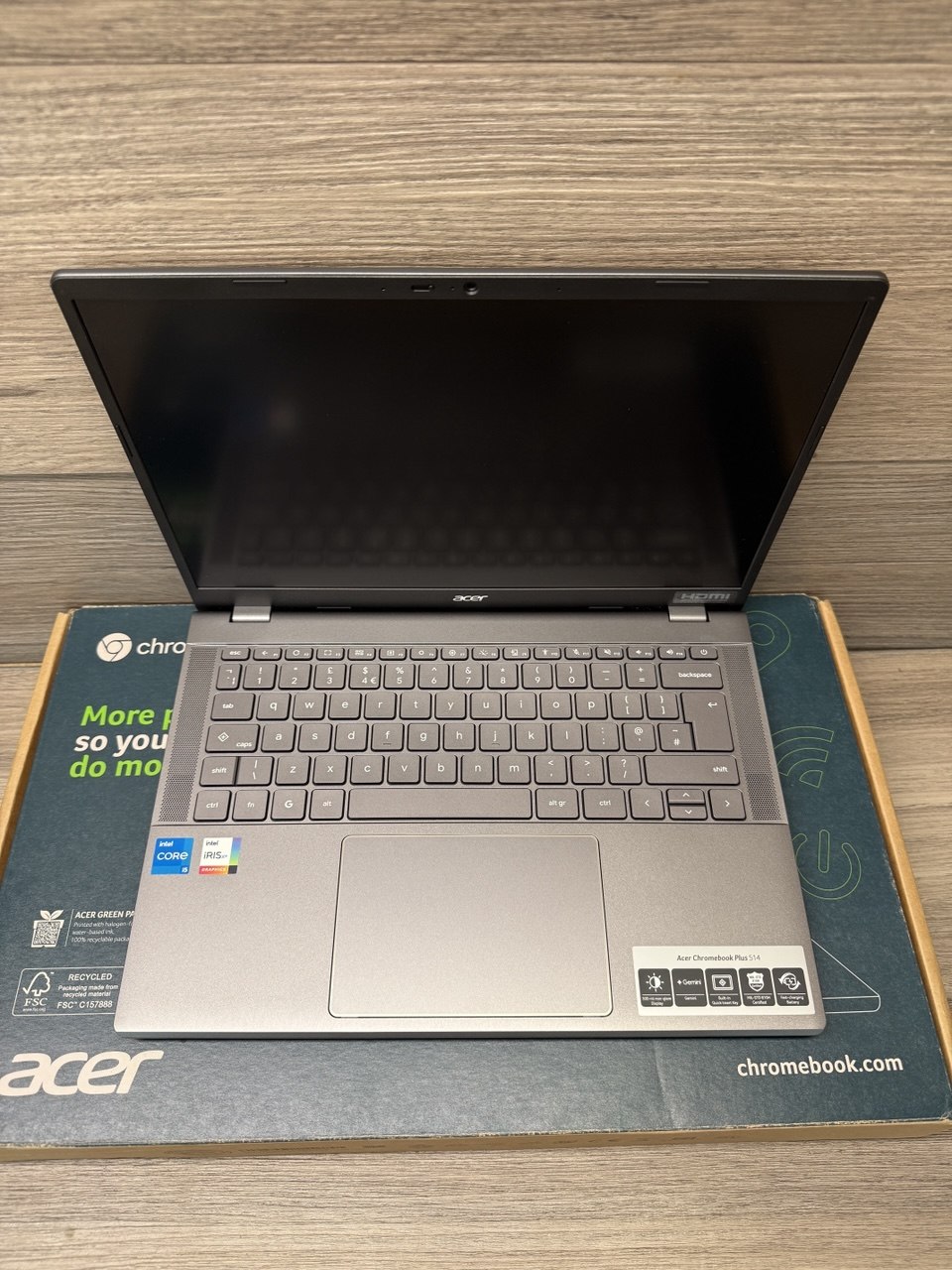 Acer Chromebook Plus 514 Intel Core i5 8GB RAM 256GB SSD 14in Laptop Grey 12