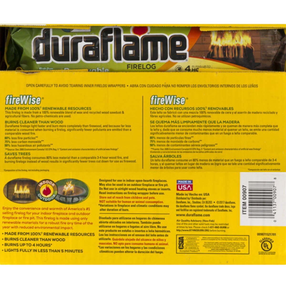 Duraflame Firelog 6lb Fire Logs 9 Pack Fireplace Long Burn Indoor Campfire 3