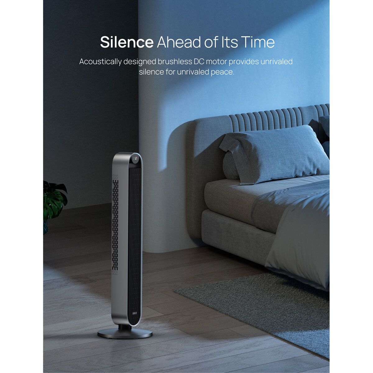Dreo Pilot Max Smart Tower Fan DR-HTF004S Silver WiFi 12 Speed Oscillating 5