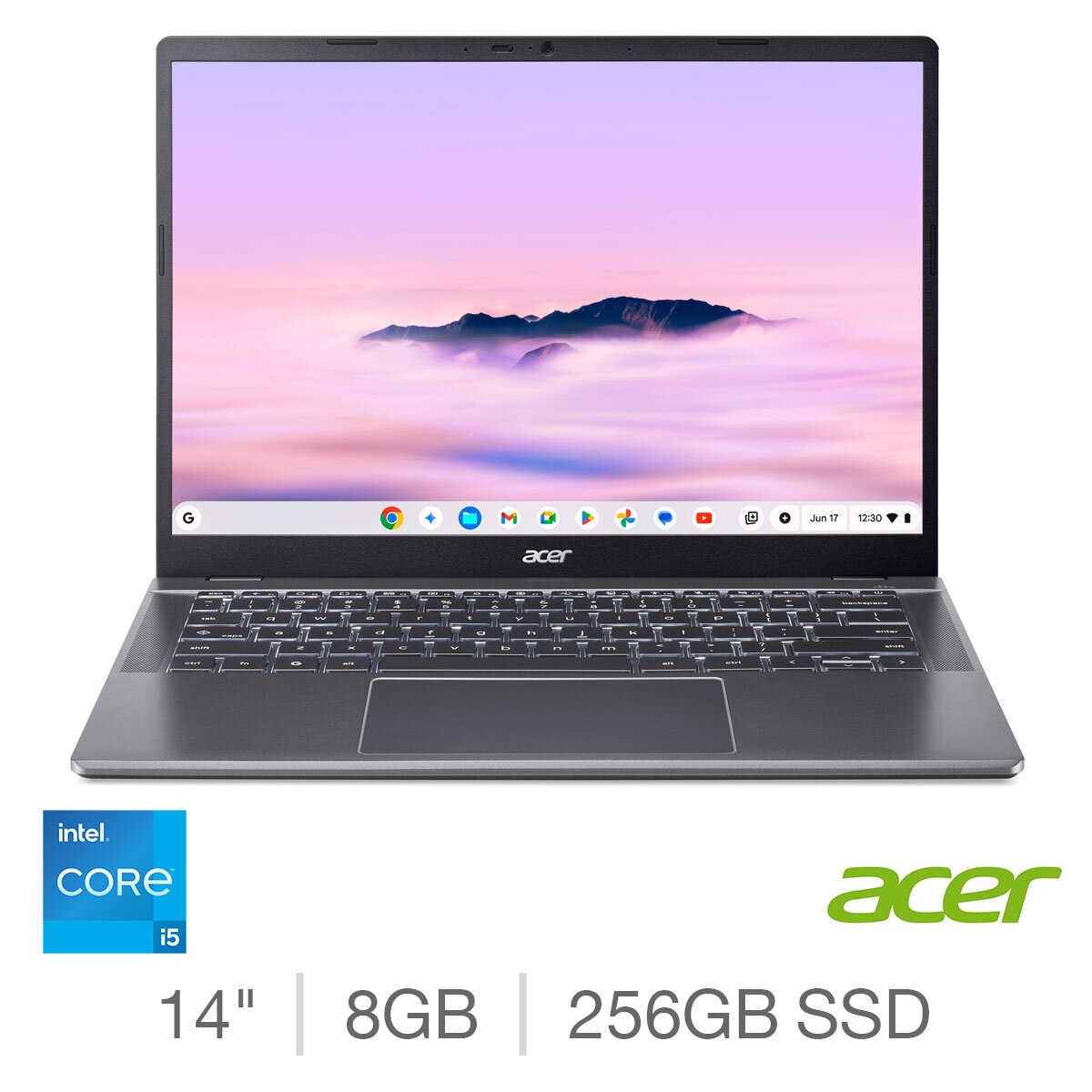 Acer Chromebook Plus 514 Intel Core i5 8GB RAM 256GB SSD 14in Laptop Grey