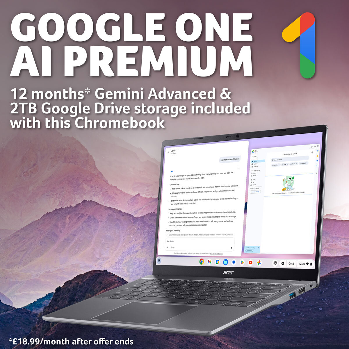 Acer Chromebook Plus 514 Intel Core i5 8GB RAM 256GB SSD 14in Laptop Grey 4