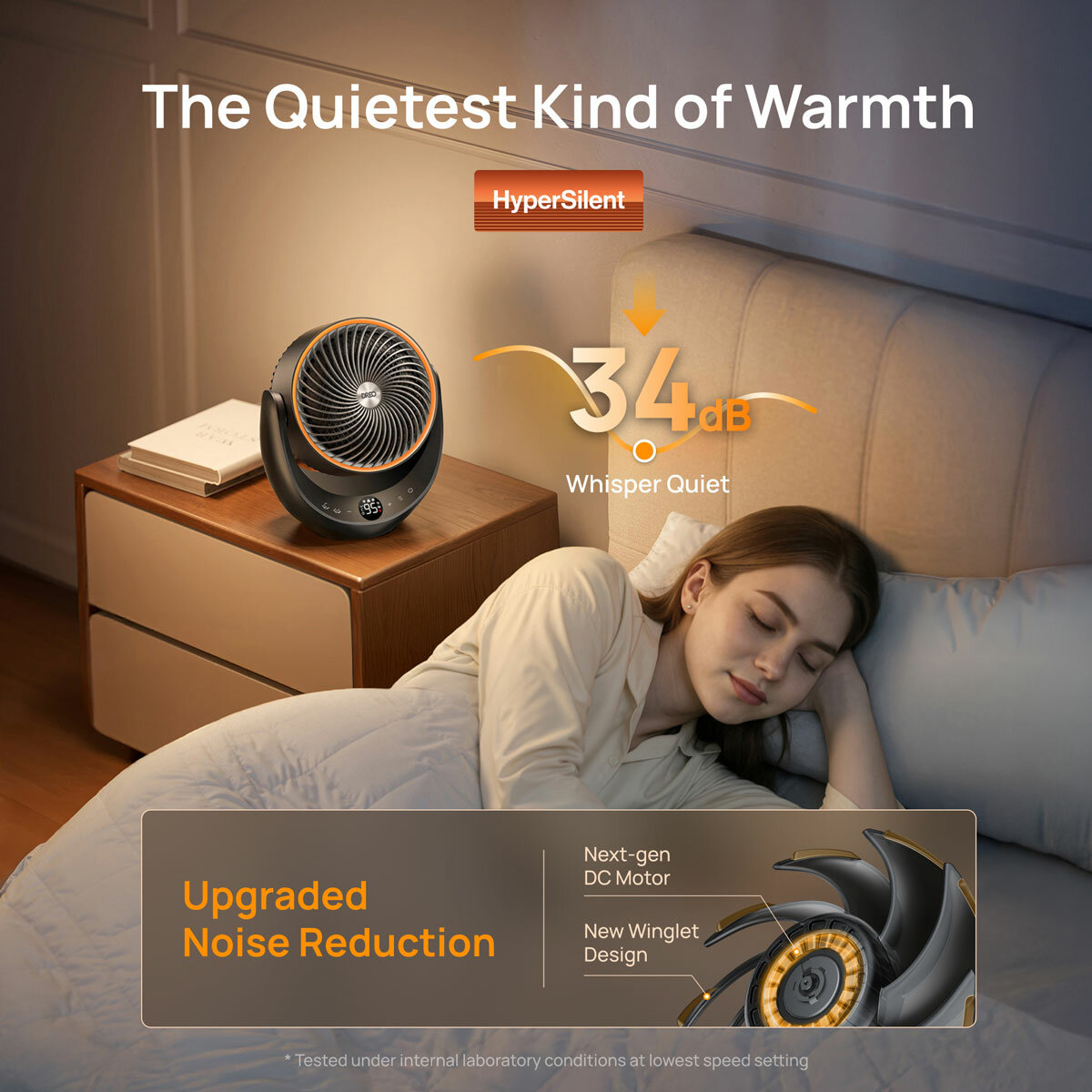 Dreo DR-HSH015 Ceramic Space Heater 2000W 3D Oscillation Whole Room Fan Black 6