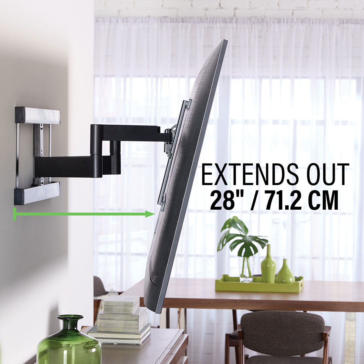 Sanus SLF428-B2 Full Motion TV Wall Mount 37-90 Inch Large Black 61kg VESA 4