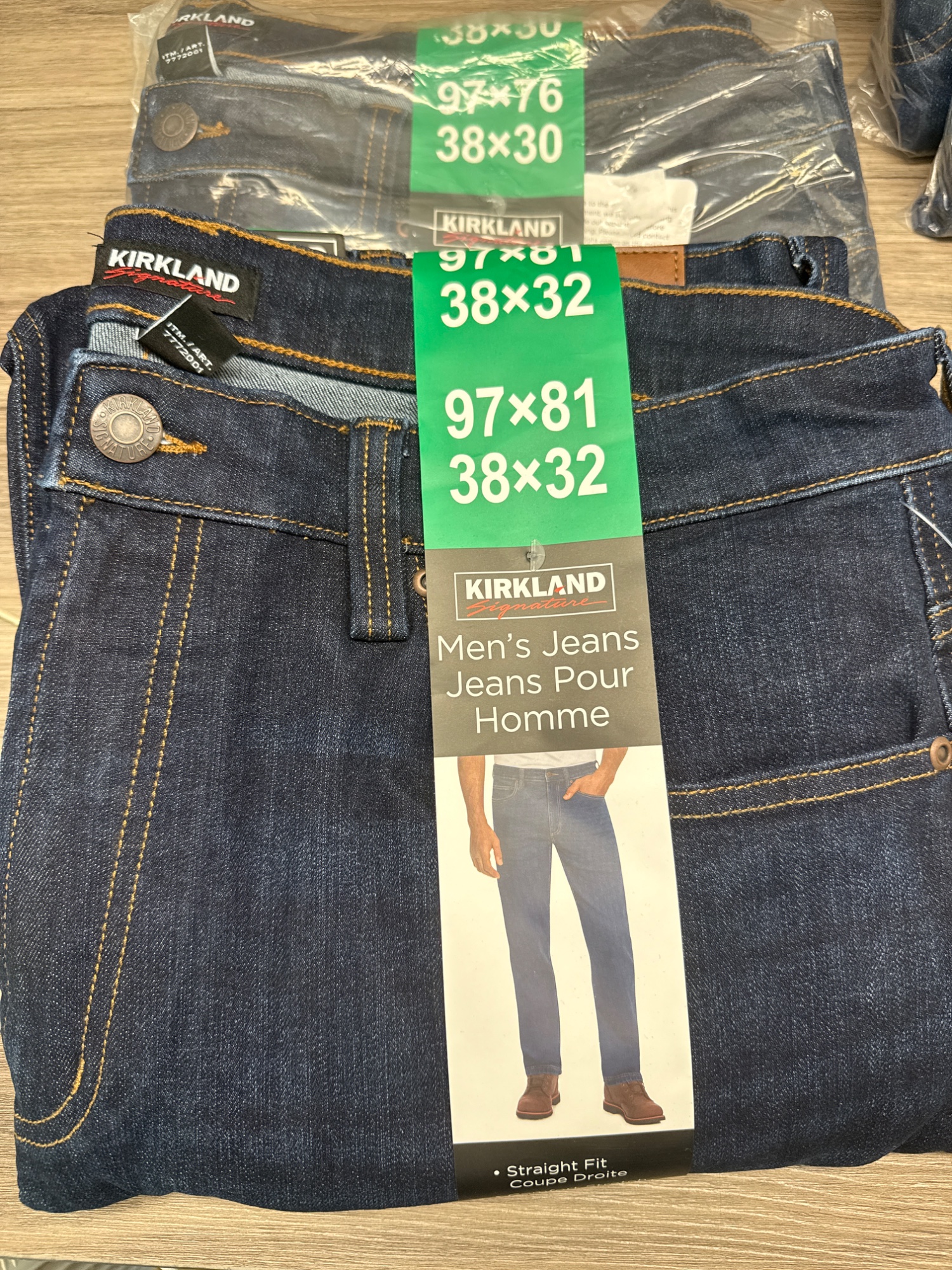 Kirkland Signature Men's Blue Jeans Straight Leg Denim Various Sizes 30-38W 19
